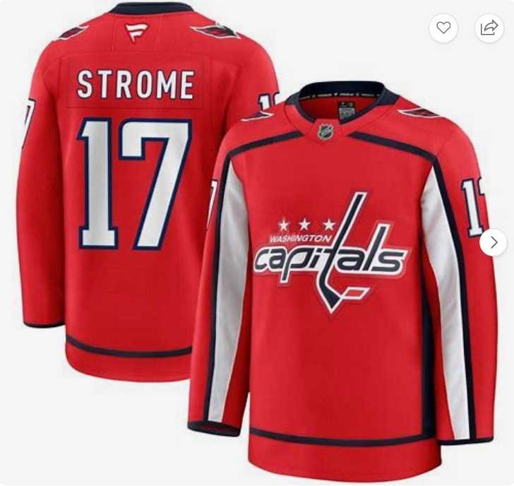 Men%27s Washington Capitals #17 Dylan Strome Red 2024-25 Home Stitched Jersey Dzhi->washington capitals->NHL Jersey